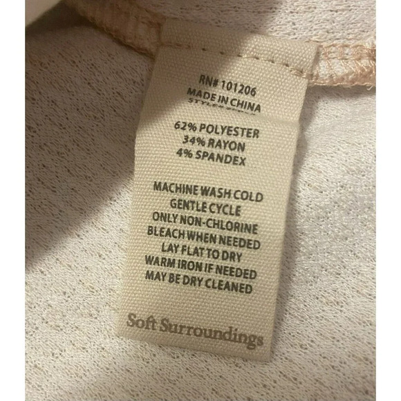 Soft Surroundings Gale Tunic Womens Size S Peach Button Front NWT - Picture 8 of 8